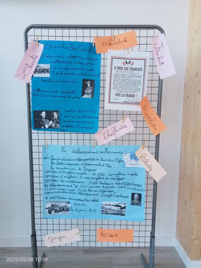 8 MAI 2025 - Travaux des élèves de l'école primaire